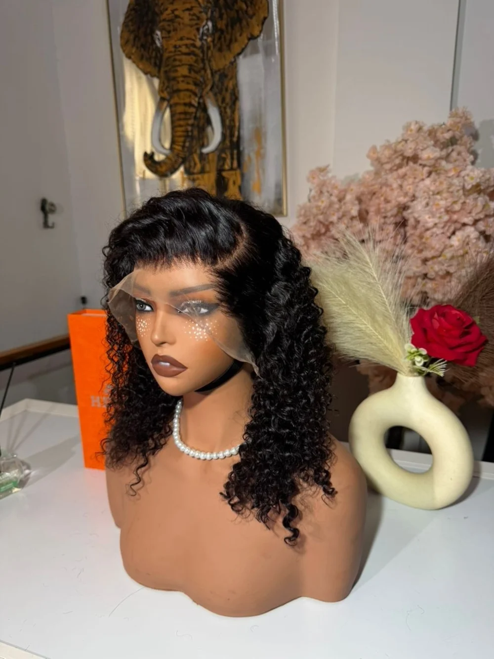 Deep Wave Lace Front Wig - Natural Black